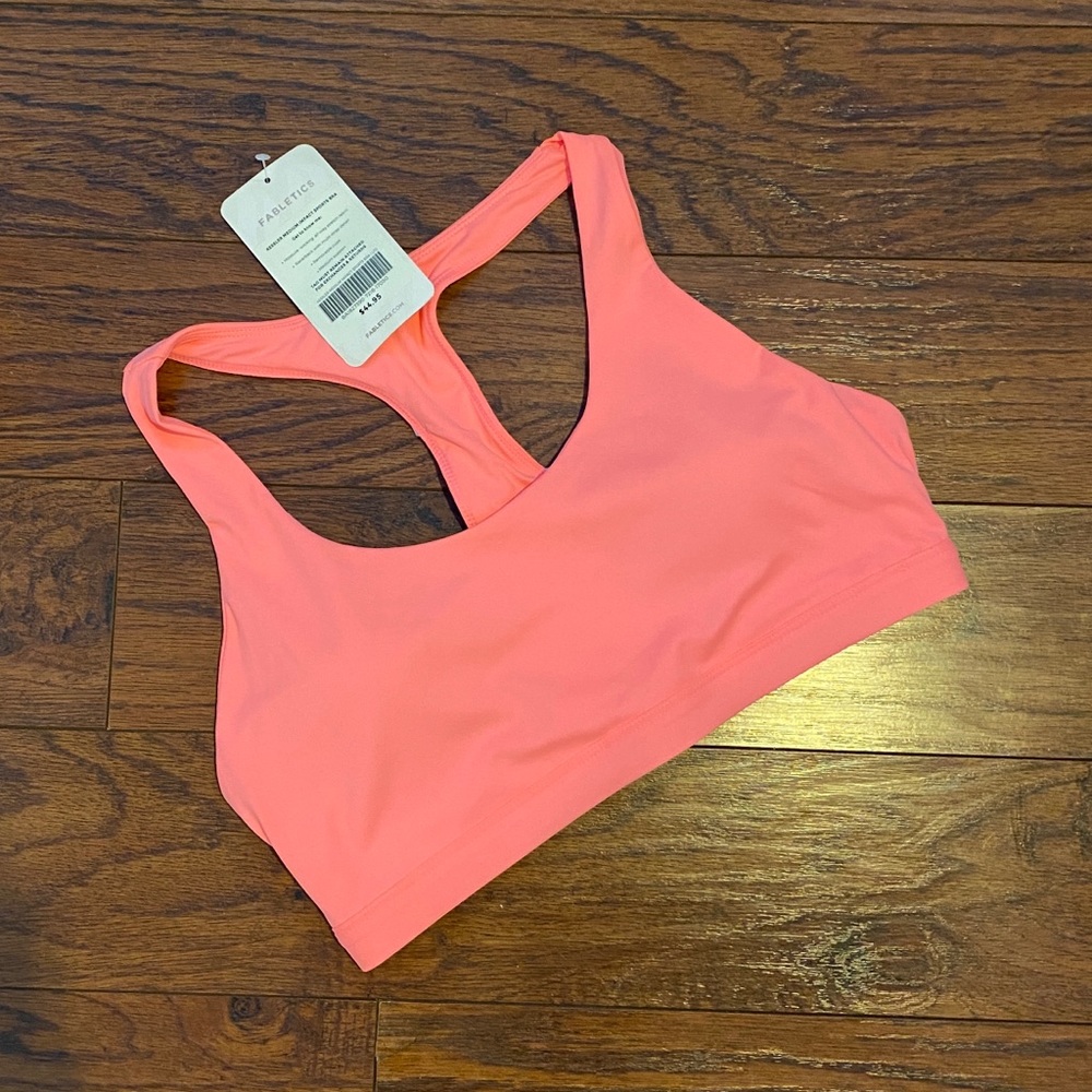 NWT Fabletics Kessler Sports Bra Sz Large Sorbet